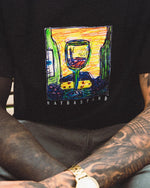 Close-up of the black Vineyard Vibes Graphic Tee front print