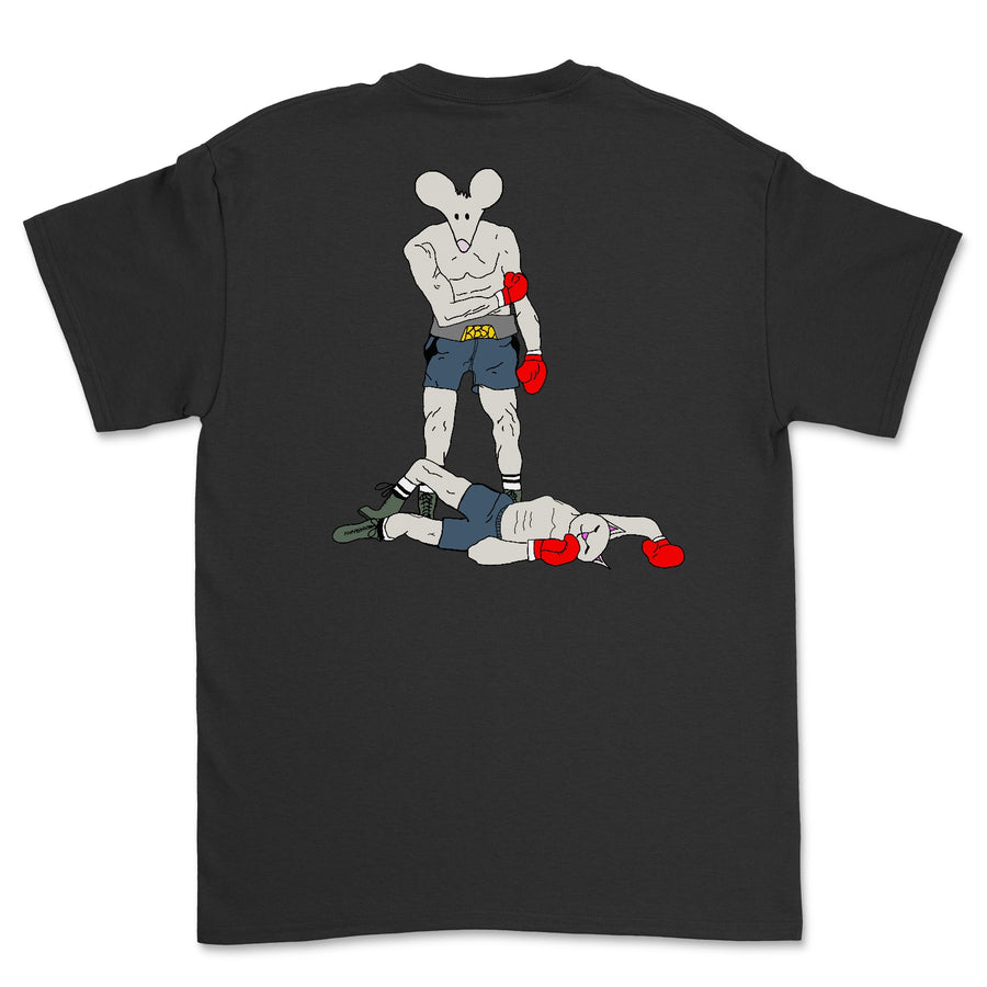 The Champ Graphic Tee in Black back product photo